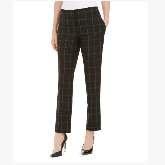 🆕 Kasper black windowpane dress pants size 14 - Picture 1 of 2